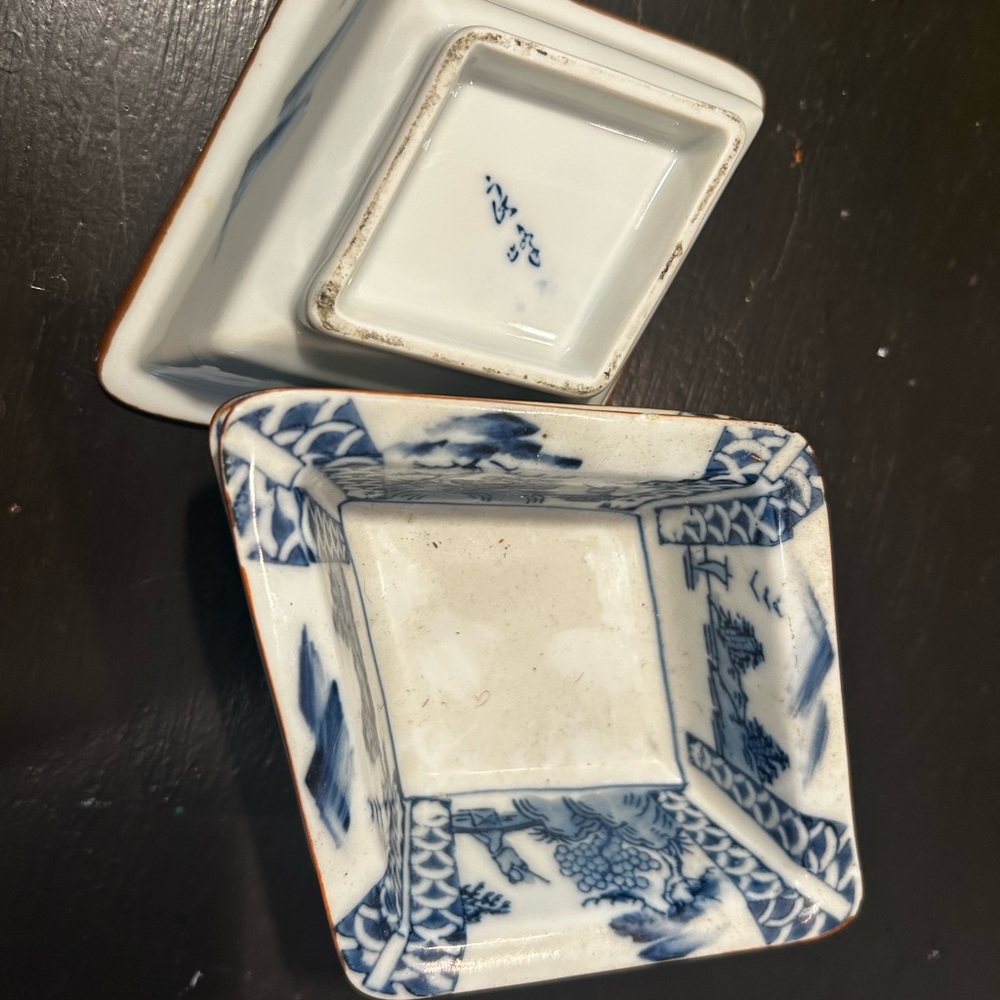 Blue and White Japanese Ceramic Dish